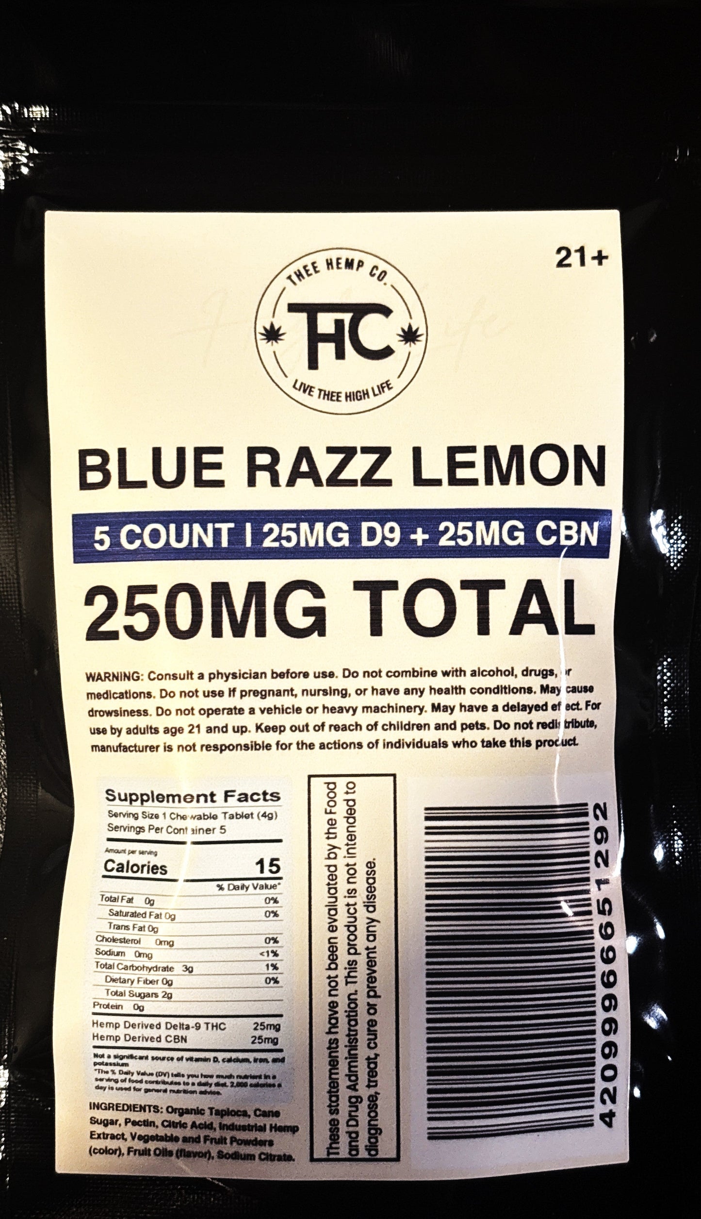 1:1 25mg THC + 25mg CBN Cubes