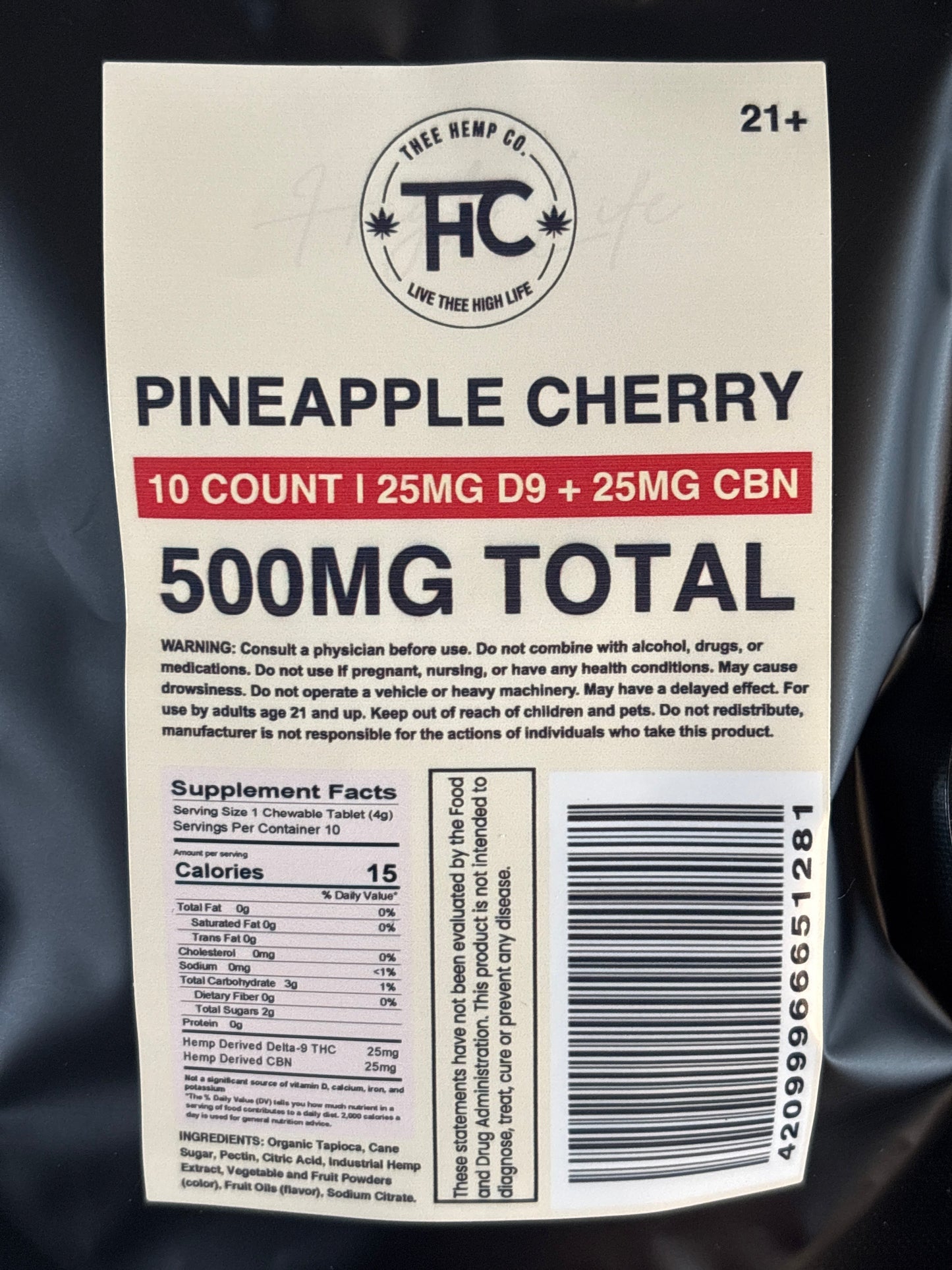 1:1 25mg THC + 25mg CBN Cubes