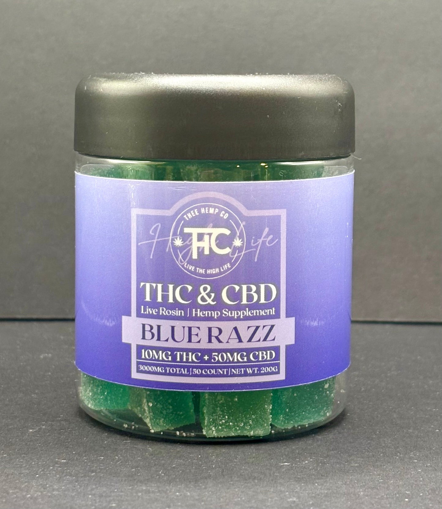 1:5 10mg THC + 50mg CBD Broad Spectrum Live Rosin Cubes